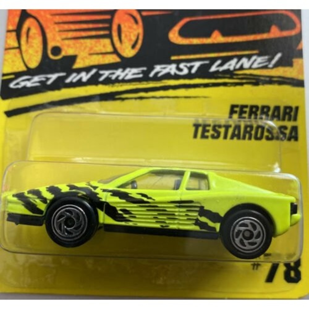 Matchbox‎ Superfast Ferrari Testarossa #78 Yellow NEW on Card 1996 Thailand - Picture 2 of 5